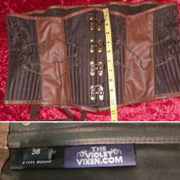 Steampunk Steel Boned Corset by The Violet Vixen! - Picture 2 of 4
